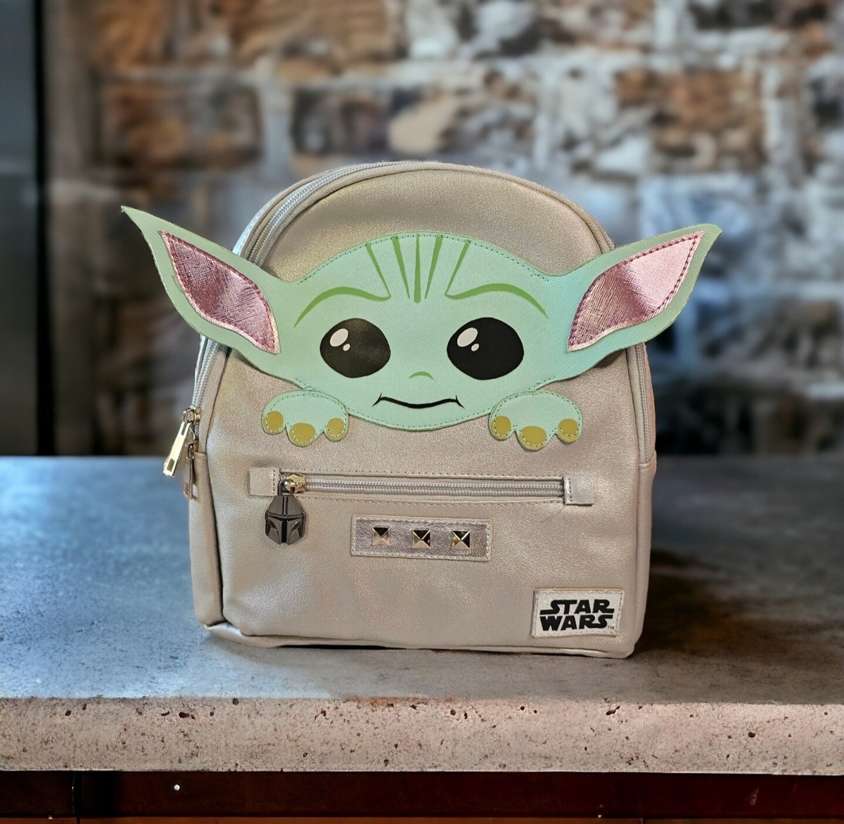 disney baby yoda mini backpack AI ACCESSORY INNOVATIONS Star Wars The Mandalorian Grogu 10.5" with Coin Purse The mini backpack features an adjustable strap for a comfortable fit and comes with a convenient coin purse Loungefly Star Wars The Mandalorian