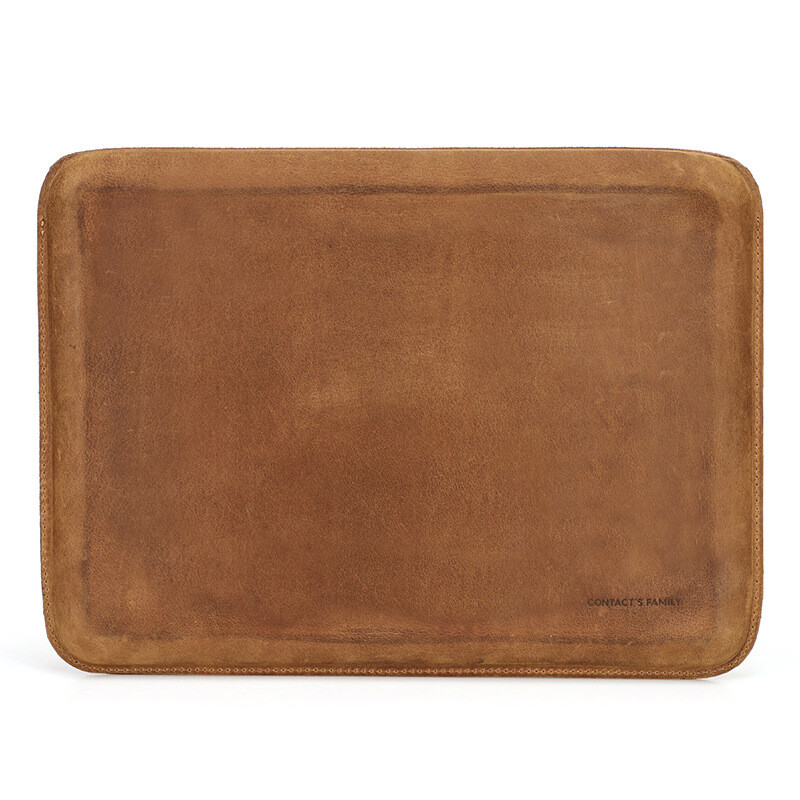 Distressed Genuine Leather Laptop Sleeve Case for MacBook Pr