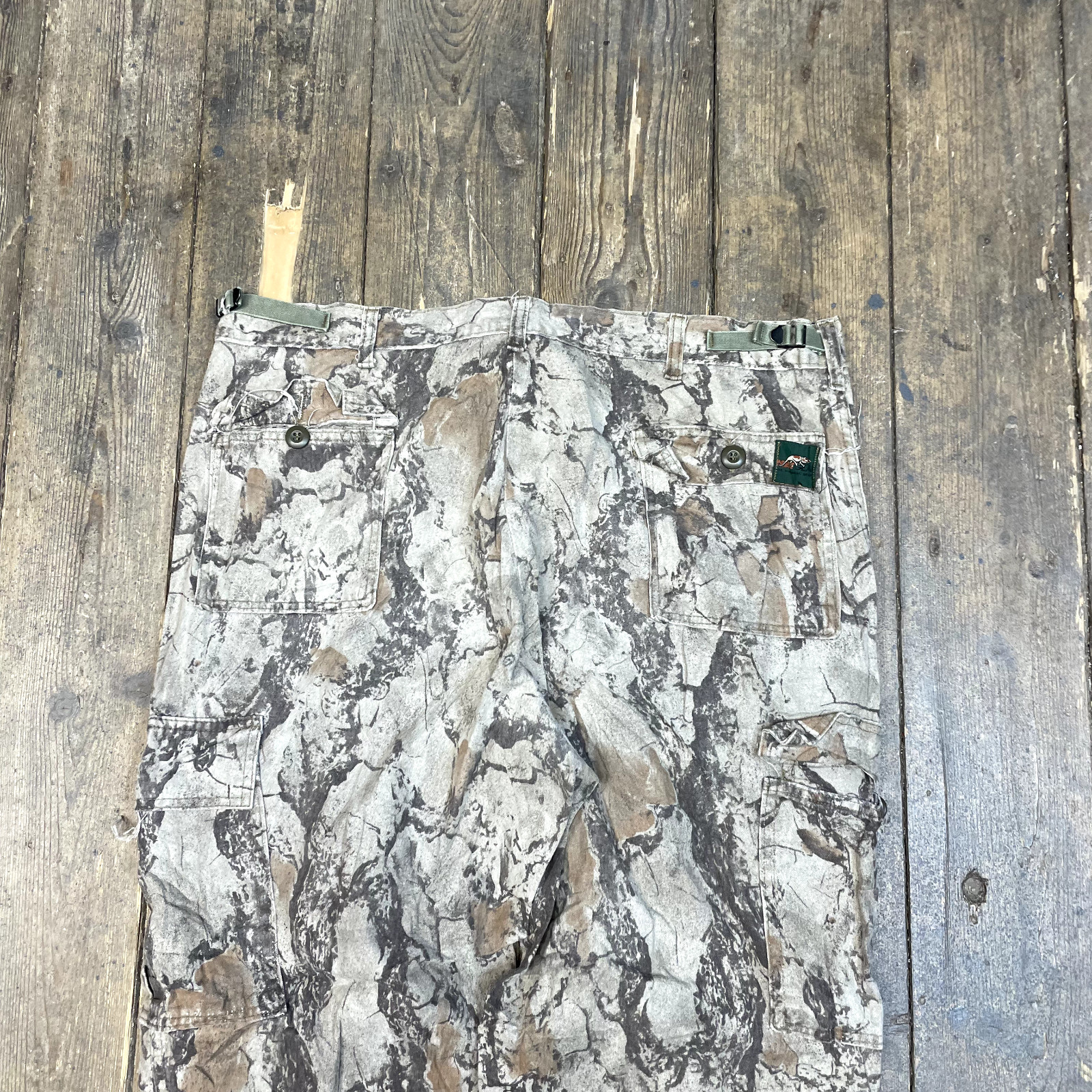 Real tree Camo Cargo Trousers Vintage Army Hunting Trousers, Green, Mens 40" image 6