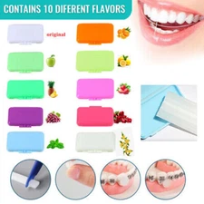10X Dent Orthodontic Relief Wax 10 Scents FLAVOR fit Braces Gum Irritation cn