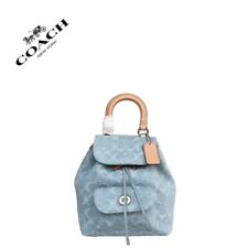 COACH Leah Backpack 21 Signature Denim Black CJ833 Outlet COACH Leah Backpack 21 Signature Denim Black CJ833 Outlet