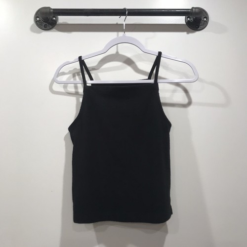 Madewell XXS Seersucker Apron Tank Top Black - Picture 2 of 4