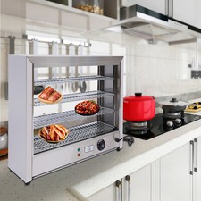 4 Etagen Warmhaltevitrine Hei?e Theke Speisenw?rmer Warmhaltetheke 30-85��C 220V