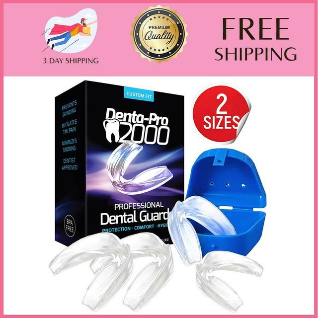 3 Mouth Guard For Grinding Teeth Tmj Dental Bruxism Night Time Sleep