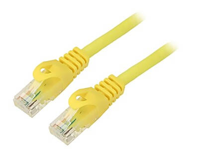 PCU5-20CC-0150-Y Patch cord U/UTP 5e Line CCA PVC gelb 15m 26AWG Adern: 8 LANBE