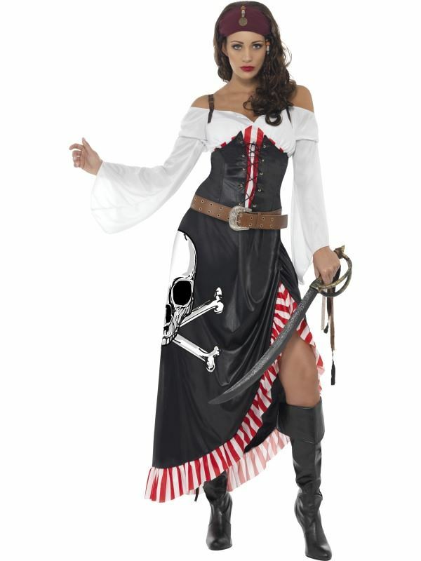 Disfraz De Pirata Sultry Swashbuckler Para Damas Caribeño Talla 16-18