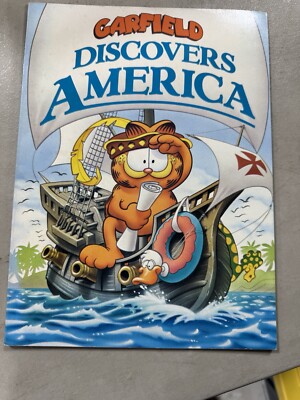 Garfield Discovers America Jim Davis Softcover Children's Book 1992 E4