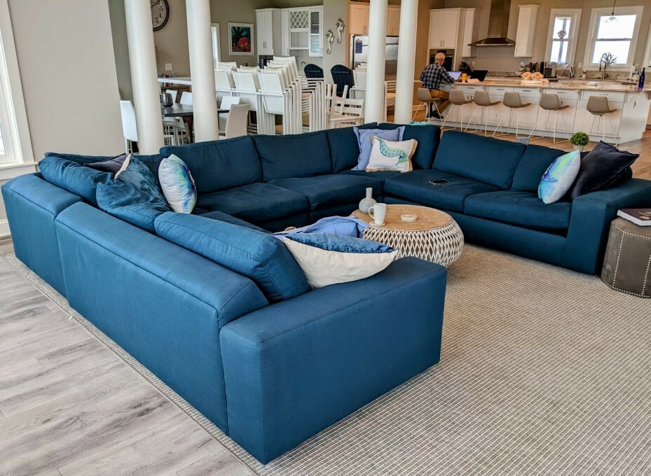 Blue Goose Down Sectional from True Modern. 12*10, 1 year old. eBay
