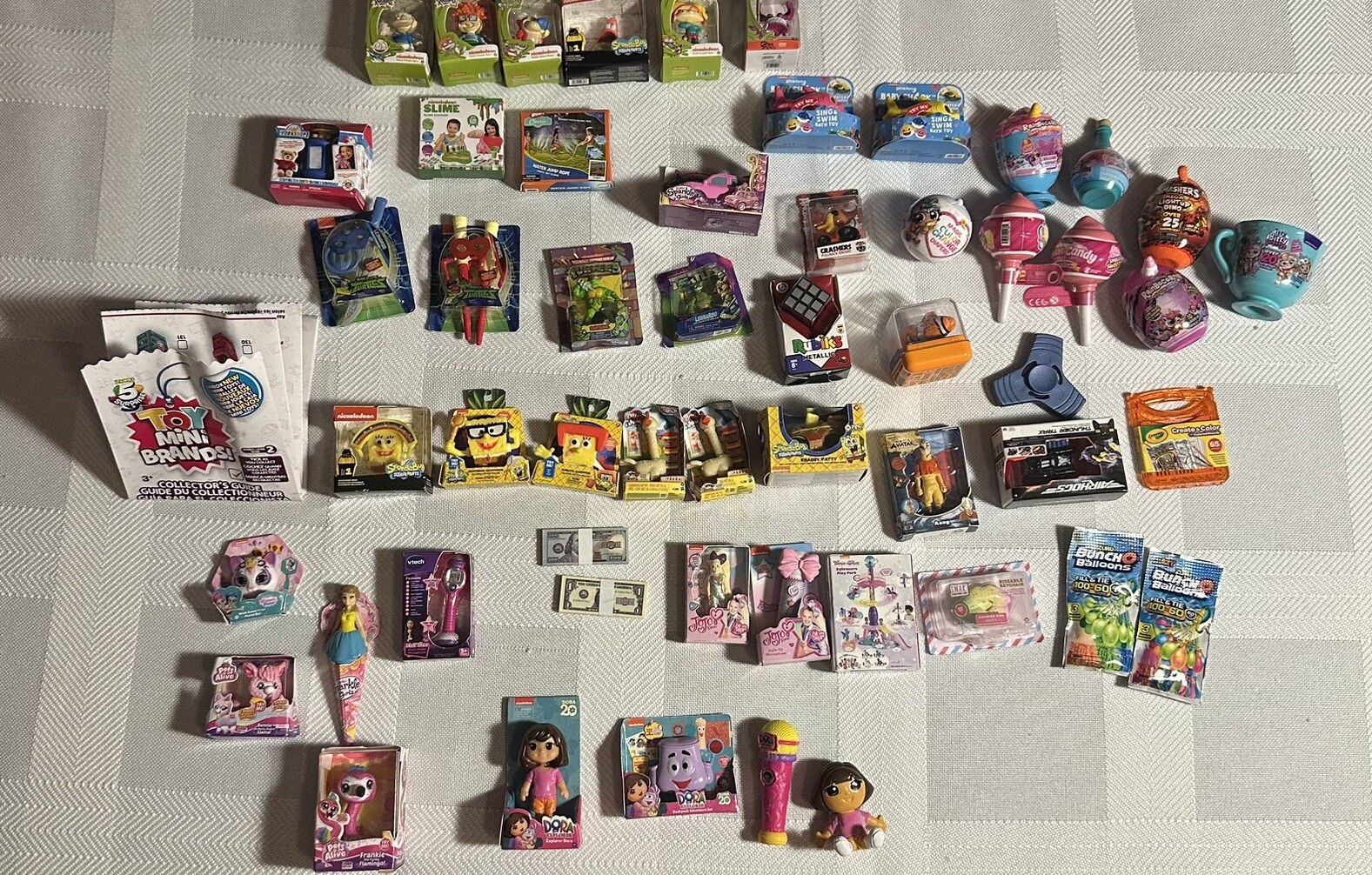 ZURU Mini Brands Lot Of 56 Kids Toys And Games W/extra Carts And Shelving