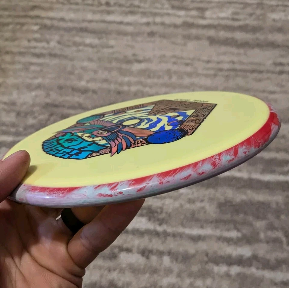 Axiom Fission Special Edition HEX 173g Disc Golf SWIRLY RIM Red Yellow - Image 3 of 4