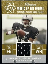 JOHNNIE LEE HIGGINS 2007 Bowman GOLD Future Fabric ROOKIE PATCH /100 #FFJLH