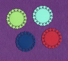 CIRCLE  2 die cuts scrapbook cards