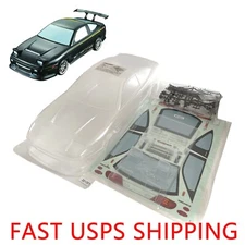 1/10 180SX 195mm RC Drift Touring Car Transparent Lexan Clear Body Shell