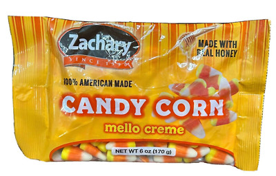 Zachary CANDY CORN 6 oz Mello Creme w/ Real Honey Soft & Chewy Candy *BB 4/2027*