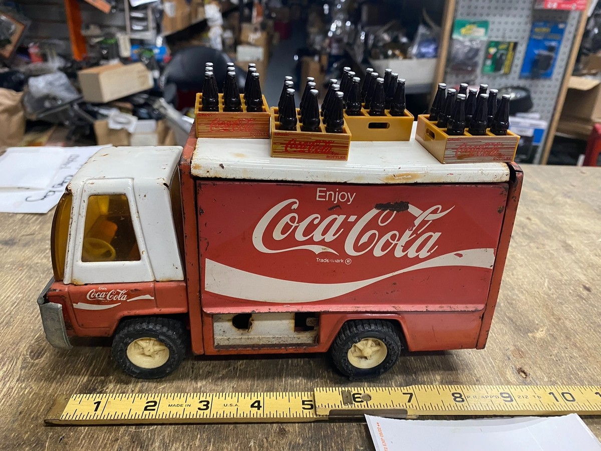 a*】様 【BUDDY L.CORP】1980年 コカコーラトレーラー 1980 Red BUDDY L Coca Cola Delivery Semi Truck & Trailer Set