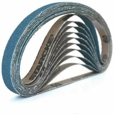 Starcke Premium 1/2 x 24 Inch Narrow Air File Sanding Belts Zirconia