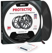 Rimiq Protectiq Universal Rim Protector Black 14 Trim Fits Up To 24 Rims