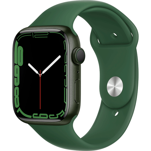 Apple Watch Series 7 GPS 45mm MKN73LL/A Green Aluminum Case w/ Clover Sport Band