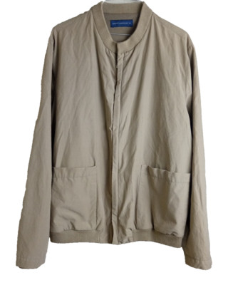 Adolfo Dominguez Size 50 Men's Beige Full Zip Long Sleeve Basic Jacket