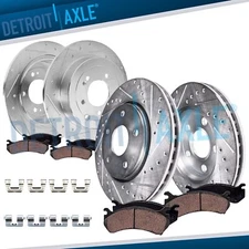 8pc Front Rear Drilled Brake Rotors Brake Pads for Hyundai Tucson Kia Sportage