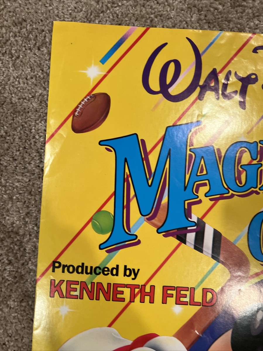 VINTAGE POSTER 1985 Walt Disney's Magic Kingdom On Ice Sport Goofy