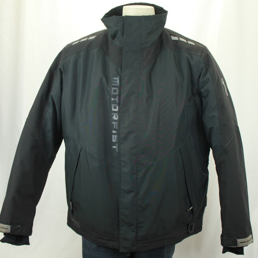 MOTORFIST CLUTCH JACKET EVENT WATERPROOF BLACK SNOWMOBILE EUC