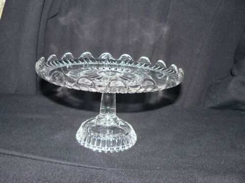 Fulton Cake Stand (Martha’s Tears) Brillant Glass Company 1889 EAPG - Picture 4 of 15