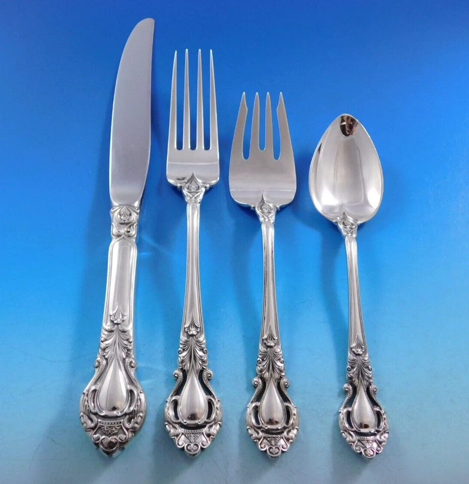Royal Dynasty by Stieff Sterling Silver Flatware Set for 12 Service 60 pieces - Image 3 of 4