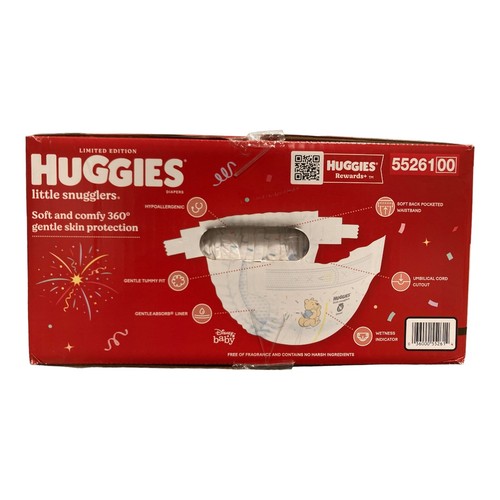 Huggies Little Snugglers Diapers Combo Pack, New Born 148ct, Size 1 32ct - Picture 2 of 2