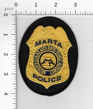 MARTA METRO ATLANTA RAPID TRANSIT AUTHORITY  *RANK GLD VER GEROGIA POLICE PATCH