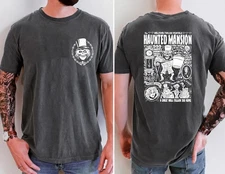 New Apparel Vintage Haunted Mansion Two-Sided Stretching Room Shirt, Haunted Man