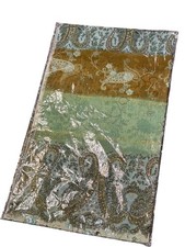 Paisley Floral Scarf Green Blue Gold Lightweight Stylish Wrap Shawl Colorblock