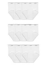 Mens Underwear Briefs Tag Free Moisture Wicking Assorted Color Multipack 9 Pck M