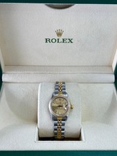 1987 Rolex Datejust 26  18K YG Fluted  Champagne  T/T YG Jubilee  69173.