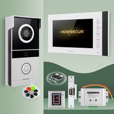 HOMSECUR 7" 4 Wire Video Door Phone Intercom Doorbell RFID Keyfobs Night Vision