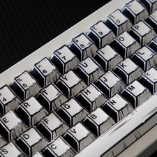 Manga PBT Keycaps White OEM Profile 5-Side Dye-Sub for Magnetic Switches