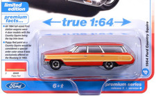 Auto World Muscle Wagons Poppy Red 1964 Ford Country Squire 1:64 Diecast Car