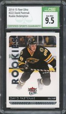 2014/15 Fleer Ultra David Pastrnak Rookie Redemption #222 CSG 9.5