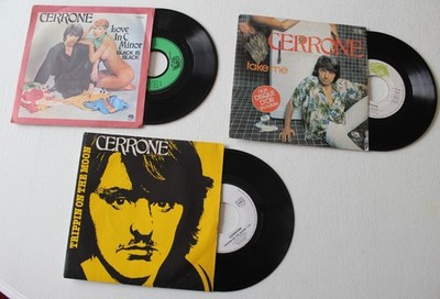 Cerrone , Take Me / Love in C Mirror / Trippin on the Moon ect , 3 x 45 Touren