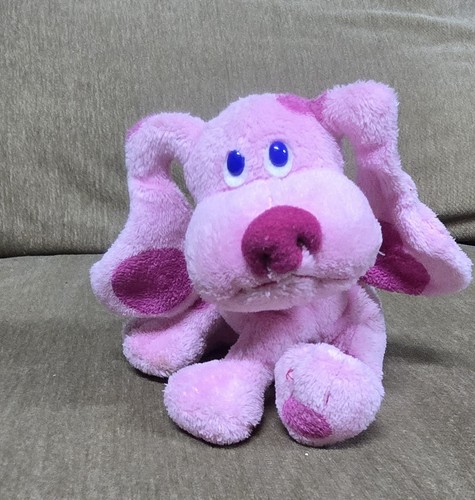 Ty Beanie Babies Blue's Clues 6" perro magenta Nick Jr. viene como en la foto