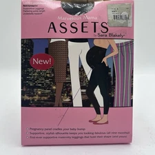 Assets By Sara Blakely MARVELOUS MAMA LUCKY LEGGINGS Sz 4 Maternity SLATE GREY