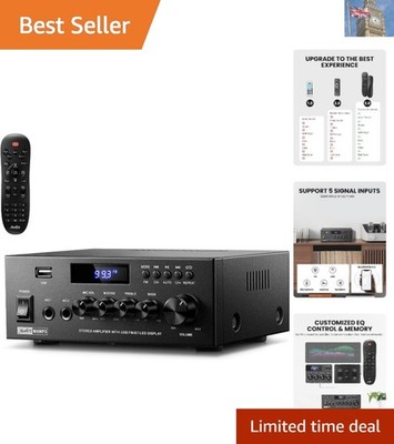 Hochleistungs Bluetooth Stereo Verstärker mit Cinch, USB & FM für 300W Ausgang