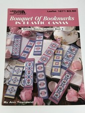 Leisure Arts Bouquet Of Bookmarks Plastic Canvas Pattern Leaflet 1671
