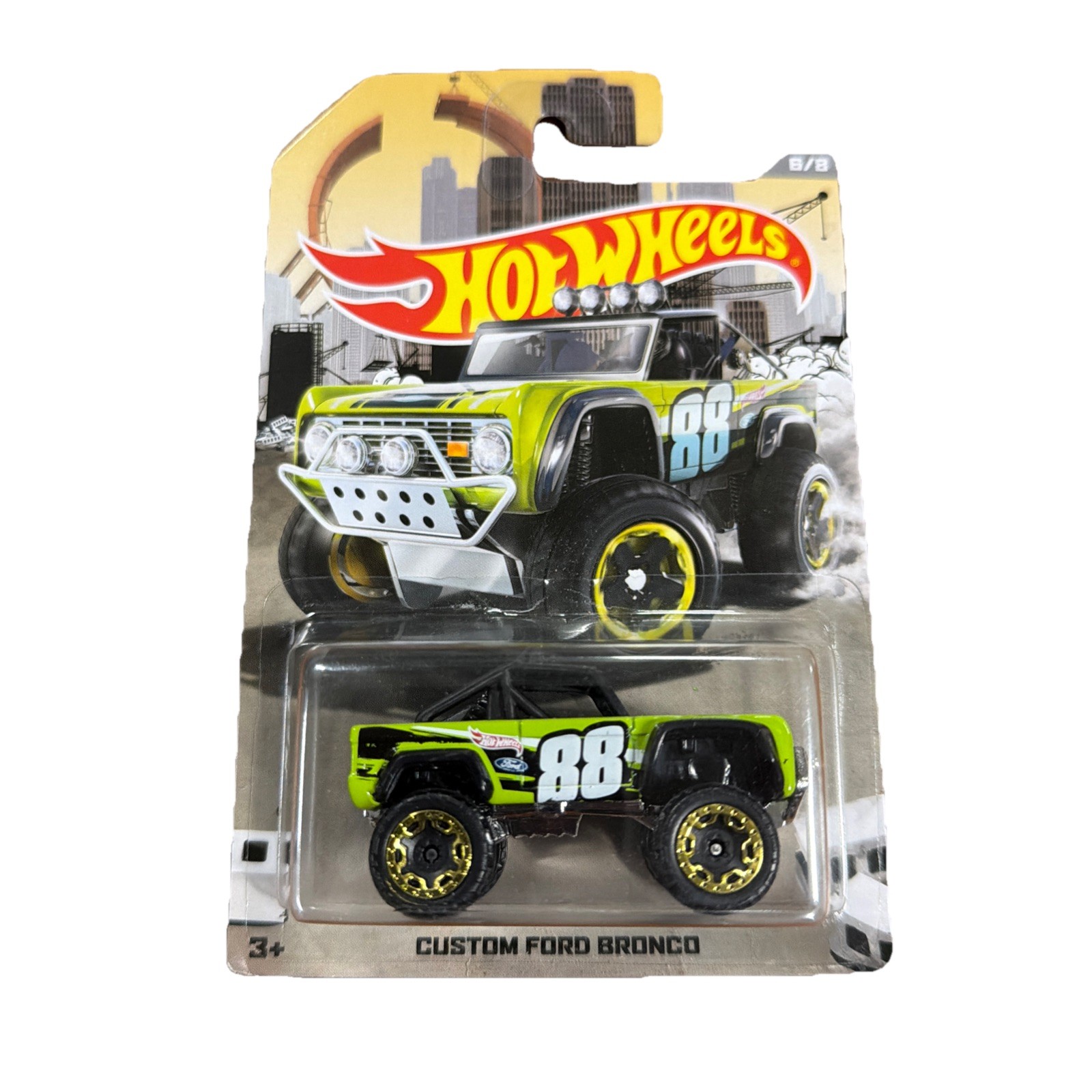 Hot Wheels Custom Ford Bronco 6/8  2015  Green And Black T37