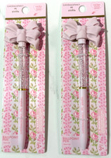 LoveShackFancy Yoobi Blooming Heirloom Pink Bow PEN Strawberry Macaroon 2 PENS