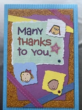 Blue Mountain Arts Greeting card Many Thanks to you.. thanks...Kids card to all!