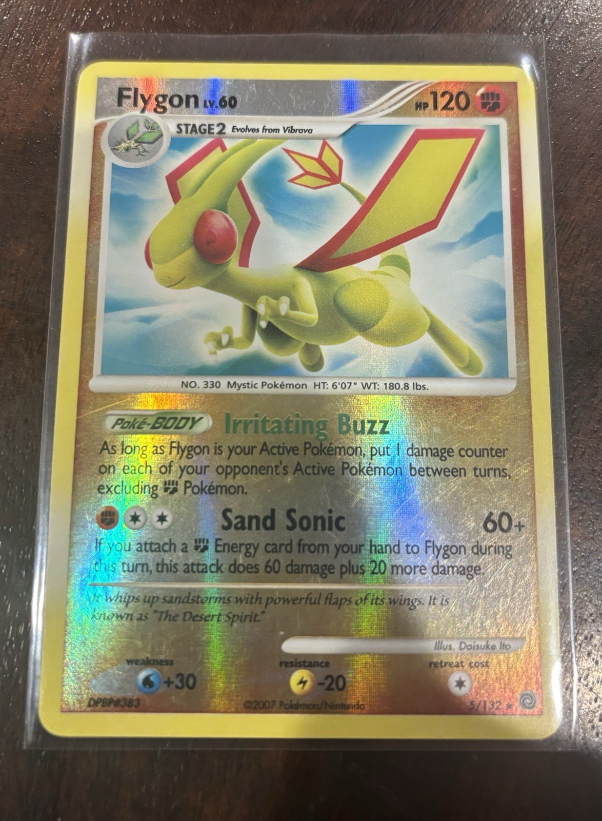 Pokémon Flygon Secret Wonders 5/132 Reverse Holo Rare Stage 2 English Card