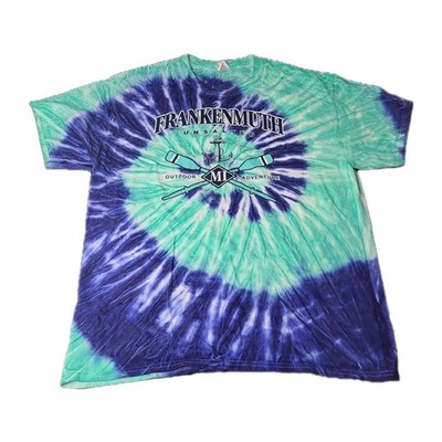 Frankenmuth Unsalted Outdoor MI Adventure Large Tie Die T-Shirt Made In USA
