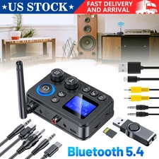 -Bluetooth 5.3 Transmitter Receiver 3.5mm RCA AUX TV Home Stereo Audio Adapter