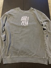 BlackPink Born Pink World Tour 2022 Pigment Dye Black Wash Sweatshirt - Sz Large